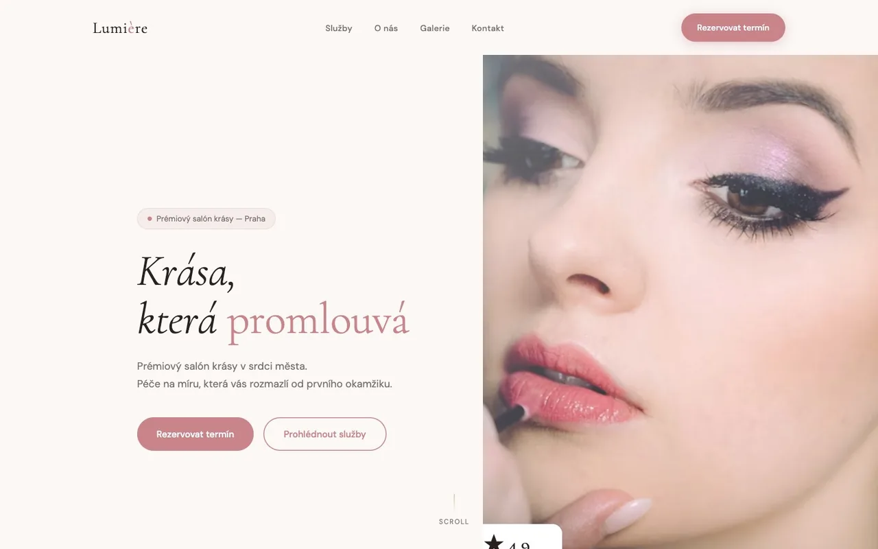 Lumiere Salon — náhled šablony